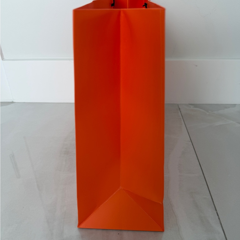 Hermes Newest Bright Orange Shopping Bag From Paris - Picture 5 of 9